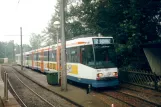 Bielefeld Zusätzliche Linie 12 mit Gelenkwagen 567 auf der Seitenbahn bei Senne (1998)