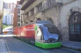 Bilbao Straßenbahnlinie A mit Niederflurgelenkwagen 405 auf Erribera Kalea (2012)