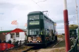 Blackpool Straßenbahnlinie T mit Doppelstocktriebwagen 707 am Starr Gate (2006)