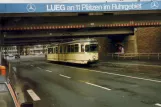 Bochum Straßenbahnlinie 306 mit Gelenkwagen 263 auf Wittener Straße (1988)