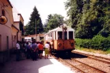Bozen Regionallinie 160 mit Triebwagen 105 am Klobenstein/Collalbo (1991)