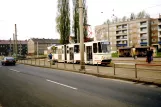 Brandenburg an der Havel Zusätzliche Linie 2 mit Gelenkwagen 183 am Hauptbahnhof (1991)