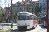 Bratislava Straßenbahnlinie 2 mit Triebwagen 7793 am Pod stanicou (2008)