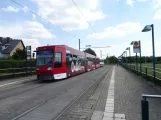 Braunschweig Straßenbahnlinie 1 mit Niederflurgelenkwagen 0758 am Geibelstraße (2020)