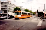 Braunschweig Straßenbahnlinie 3 mit Gelenkwagen 8158 am Schloss Braunschweig (Bohlweg/Damm) (1998)