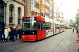 Bremen Straßenbahnlinie 3 mit Niederflurgelenkwagen 3013 am Obernstraße (2000)