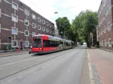 Bremen Straßenbahnlinie 6 mit Niederflurgelenkwagen 3128 am Gastfeldstraße (2017)
