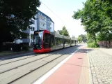 Bremen Straßenbahnlinie 8 mit Niederflurgelenkwagen 3214nah Am Stern (2021)