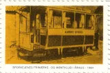 Briefmarke: Aarhus Pferdestraßenbahnwagen 1 im "Scandia"s gård 1884 (1984)