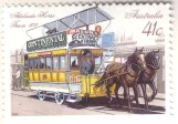 Briefmarke: Adelaide Pferdestraßenbahnwagen 18 (1989)