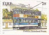 Briefmarke: Dublin Straßenbahnlinie 2 mit Doppelstocktriebwagen 291  (1987)