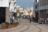 Casablanca Straßenbahnlinie T1 auf Boulevard Mohammed V (2015)