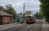 Charkiw Ausflugslinie A mit Museumswagen 055 auf Kryvomazova Street (Heroiv Stalinradu Ave) (2011)