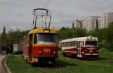 Charkiw Straßenbahnlinie 7 mit Triebwagen 424 am Nowoseliwka (2011)