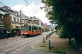 Charleroi Straßenbahnlinie 82 mit Gelenkwagen 6103 am Rue de la Station  Anderlues (2007)