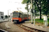 Charleroi Straßenbahnlinie M4 mit Gelenkwagen 6103 am Charleroi Sud (2002)