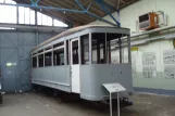 Chemnitz Beiwagen 566 während der Restaurierung Straßenbahnmuseum Chemnitz (2015)