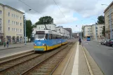 Chemnitz Straßenbahnlinie 2 mit Triebwagen 517 am Annenstraße (2015)