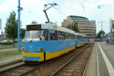 Chemnitz Straßenbahnlinie 5 mit Triebwagen 521 am Stefan-Heym-Platz (2008)