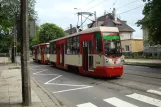 Danzig Straßenbahnlinie 3 mit Triebwagen 1238 am Przeróbka (2011)