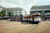 Darmstadt Straßenbahnlinie 3 mit Gelenkwagen 22 am Luisenplatz (1998)