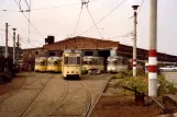 Dessau Triebwagen 35 vor dem Depot Heidestraße (1990)