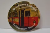 Dienstmarke: Hamburg Straßenbahnlinie 9 mit Triebwagen 3608 auf Rathausmarkt (1974)