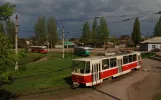 Donezk Straßenbahnlinie 16 mit Triebwagen 4141 am Rutchenkove (2011)