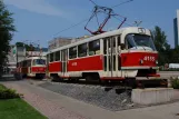 Donezk Straßenbahnlinie 8 mit Triebwagen 132 am wuł. Czerwonoarmijśka (2012)