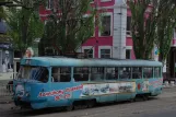 Donezk Straßenbahnlinie 9 mit Triebwagen 927 auf Chelyuskintsiv Street (2011)