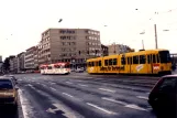 Dortmund Straßenbahnlinie 406 mit Gelenkwagen 135 auf Brüderweg (1988)