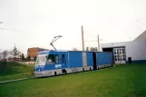 Dresden CarGoTram mit Motorgüterwagen 2005 am Volkswagenwerke Logistik-zentrum (2002)