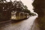 Dresden Straßenbahnlinie 1 mit Triebwagen 213 215-0 auf Meißner Landstraße (1990)