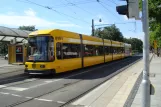 Dresden Straßenbahnlinie 12 mit Niederflurgelenkwagen 2718 am Pirnaischer Platz (2011)