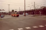 Dresden Straßenbahnlinie 16 auf Leninplatz (Wiener Platz) (1983)