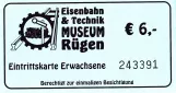 Eintrittskarte für Oldtimer Museum Rügen, die Vorderseite (2010)