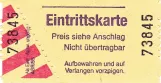 Eintrittskarte für Straßenbahnmuseum Chemnitz (2015)