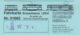 Einzelfahrschein für Hannoversches Straßenbahn-Museum (HSM) (2018)