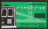 Einzelfahrschein für San Francisco Cable Cars, die Vorderseite (2022)
