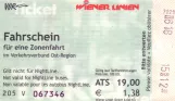 Einzelfahrschein für Wiener Linien (2001)