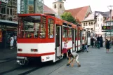 Erfurt Straßenbahnlinie 6 mit Gelenkwagen 503 am Angen (2003)