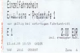 Erwachsenkarte für Freiburger Verkehr (VAG), die Vorderseite (2008)