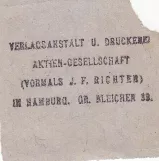 Erwachsenkarte für Hamburger Hochbahn (HHA), die Rückseite W t (1920)