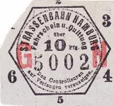 Erwachsenkarte für Hamburger Hochbahn (HHA), die Vorderseite G N (1920)