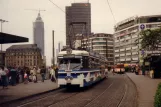 Frankfurt am Main Zusätzliche Linie V mit Gelenkwagen 804 am Hauptbahnhof (1990)