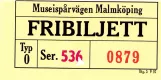 Freikarte für Museispårvägen Malmköping (MUMA) (2012)