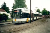 Gent Straßenbahnlinie 1 mit Niederflurgelenkwagen 6311 nahe bei Francisco Ferrerlaan (2002)