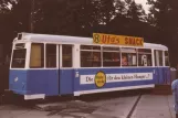 Gera Beiwagen 90 auf Bahnhofsplatz. (1990)