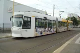 Gera Straßenbahnlinie 1 mit Niederflurgelenkwagen 209 "Otto Lummer" am Untermhaus (2015)