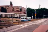 Göteborg Straßenbahnlinie 3 mit Gelenkwagen 225 "Farbror Becq" auf Första Långgaten (1995)
